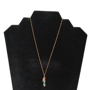 Disney The Little Mermaid Gold Toned Chain Lightweight Ariel Pendant Necklace